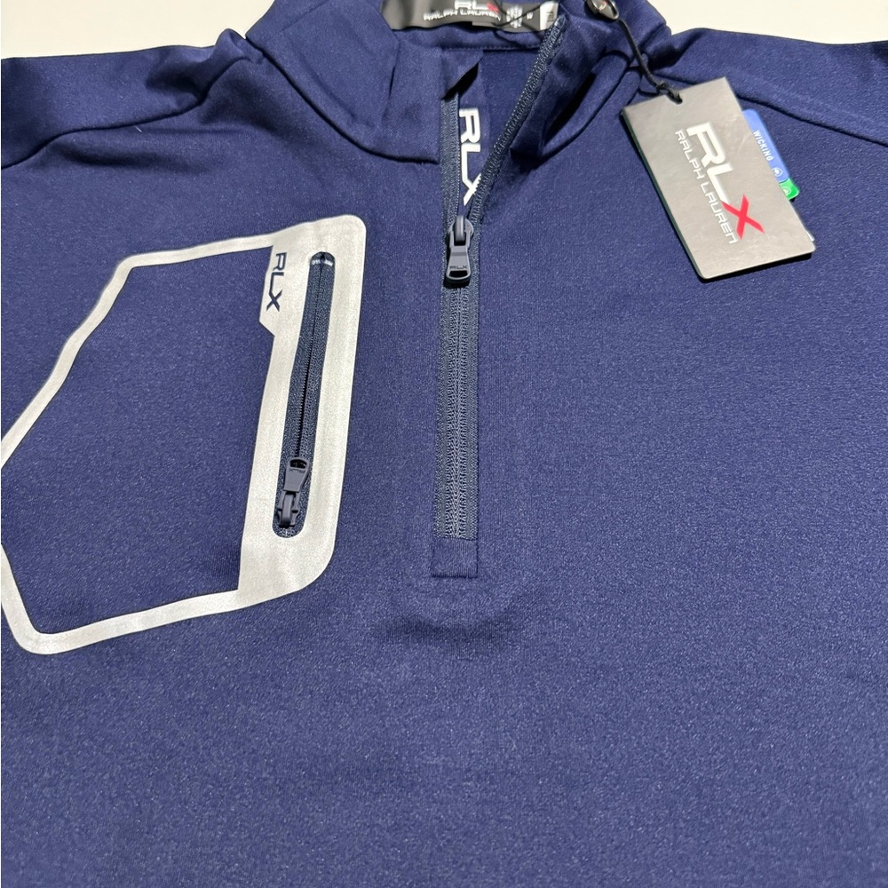 RLX Ralph Lauren Long Sleeve Tech Jersey 1/2 Zip Mens Pullover - Picture 3 of 7